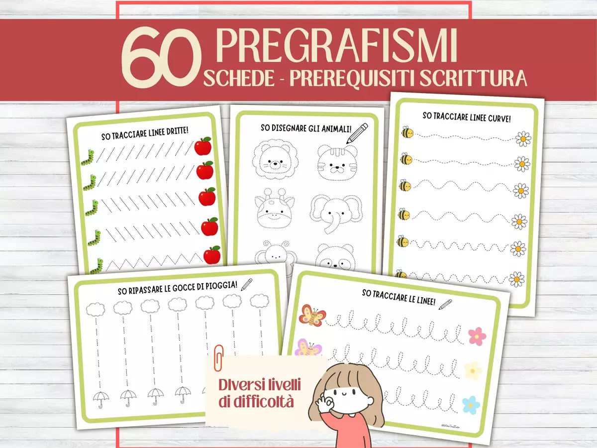 60 Schede di Pregrafismo e Tratteggio Scuola Infanzia e Prima Elementare | Motricità Fine, Controllo della Matita e Disegni da Colorare | Prerequisiti Scrittura Esercizi - 60 Schede di Pregrafismo e Tratteggio Scuola Infanzia e Prima Elementare | Motricità Fine, Controllo della Matita e Disegni da Colorare | Prerequisiti Scrittura - Willow Tree Studio - Pagina di copertina