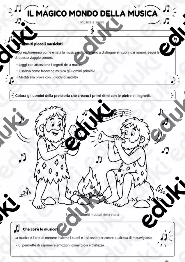 la musica-origini-definizione-suoni e rumori Esercizi - la musica-origini-definizione-suoni e rumori - Lucia Durante - Pagina di copertina