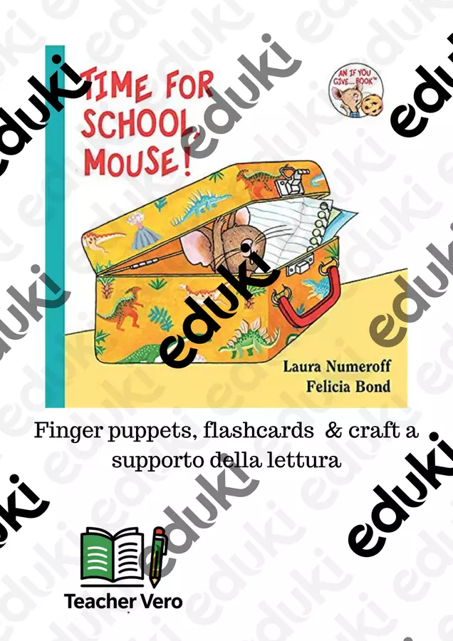 Time for school mouse teacherVero Flashcard - Time for school mouse teacherVero - Teacher Vero - Pagina di copertina