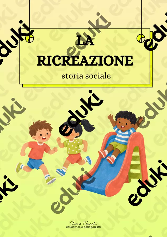 LA RICREAZIONE - storia sociale Materiale di supporto/inclusione - LA RICREAZIONE - storia sociale - educativamente_chiara - Pagina di copertina