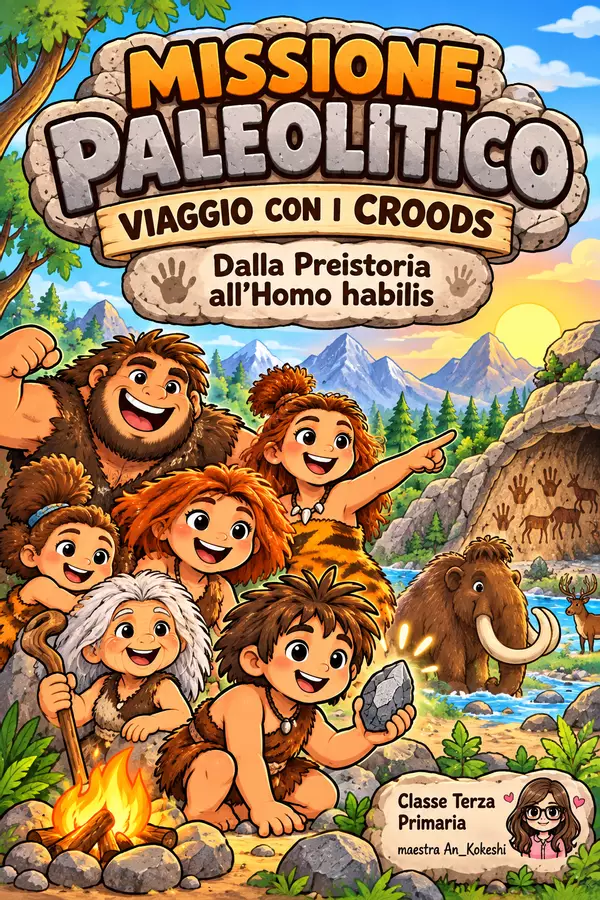 In viaggio con i Croods: l'homo Habilis Materiale di supporto/inclusione - In viaggio con i Croods: l'homo Habilis - Maestra An_ Kokeshi - Pagina di copertina