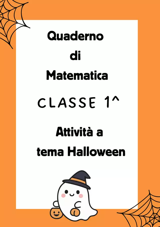 Matematica di Halloween – Classe Prima -Quaderno Operativo Esercizi - Matematica di Halloween – Classe Prima -Quaderno Operativo - Pronti in Classe - Pagina di copertina