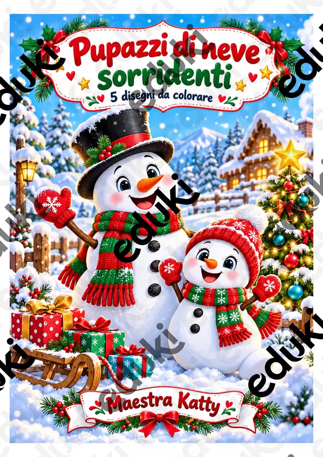 Pupazzi_di_neve_sorridenti Materiale di supporto/inclusione - Pupazzi_di_neve_sorridenti - Maestra Katty - Pagina di copertina