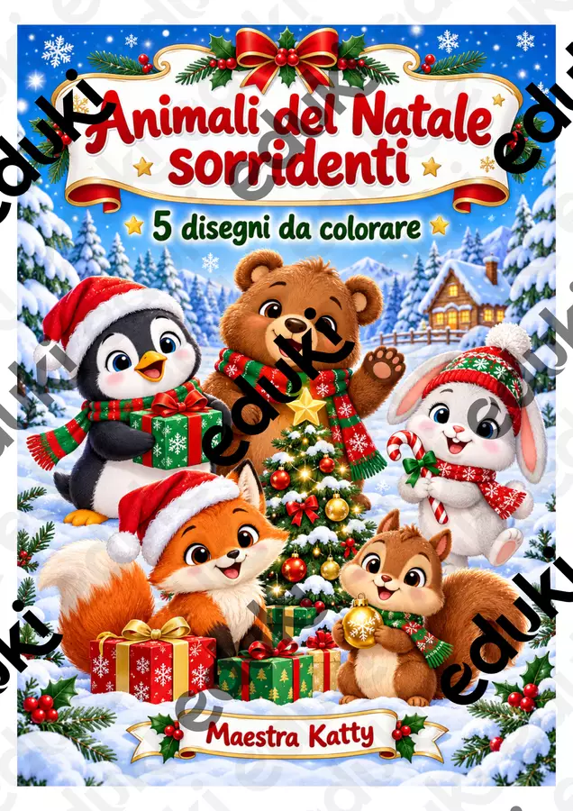Animali_del_Natale_sorridenti Materiale di supporto/inclusione - Animali_del_Natale_sorridenti - Maestra Katty - Pagina di copertina