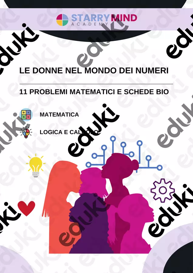 La Festa delle Donne e i Numeri - 8 Marzo e Matematica Esercizi - La Festa delle Donne e i Numeri - 8 Marzo e Matematica - Starry Mind Academy - Pagina di copertina