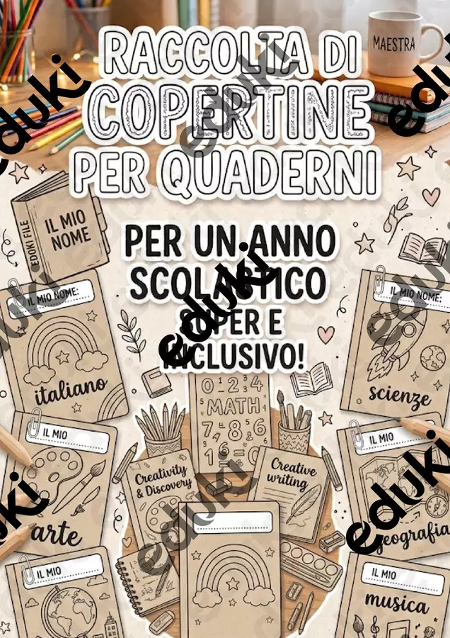 COPERTINE QUADERNI PRIMARIA SEMPLIFICATE Materiale di supporto/inclusione - COPERTINE QUADERNI PRIMARIA SEMPLIFICATE - lamaestra.sara - Pagina di copertina