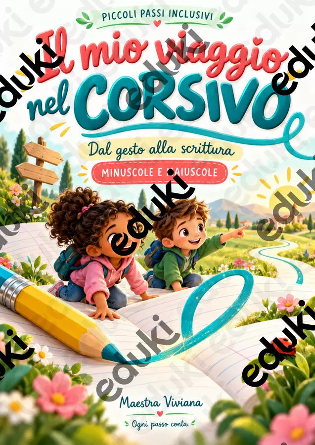 Il mio viaggio nel corsivo – Dal gesto alla scrittura Materiale di supporto/inclusione - Il mio viaggio nel corsivo – Dal gesto alla scrittura - Piccoli Passi Inclusivi - Pagina di copertina