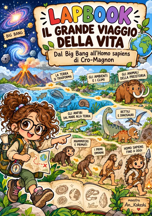 Lapbook: il grande viaggio della Terra Materiale di supporto/inclusione - Lapbook: il grande viaggio della Terra - Maestra An_ Kokeshi - Pagina di copertina
