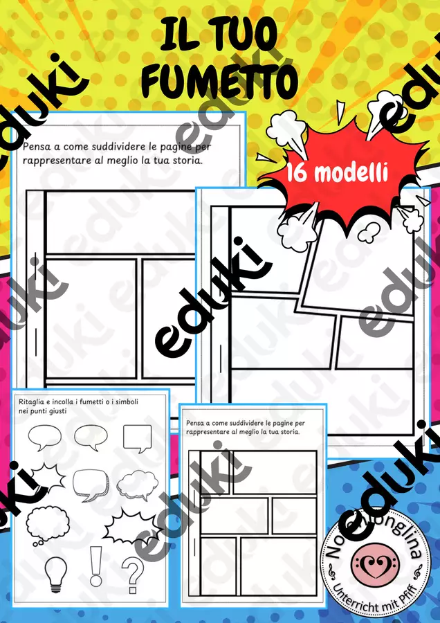 Modelli per fumetti - disegnare un fumetto Esercizi - Modelli per fumetti - disegnare un fumetto - Notenjonglina - Pagina di copertina