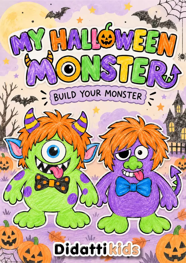 My halloween monster - lavoretto inglese Materiale di supporto/inclusione - My halloween monster - lavoretto inglese - DidattiKids 🌸 Silvia - Pagina di copertina