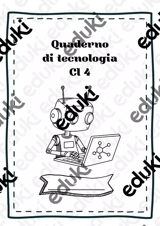 Quaderno di tecnologia Classe 4 Compiti in classe/Test - Quaderno di tecnologia Classe 4 - Maestradituttounpò - Pagina di copertina