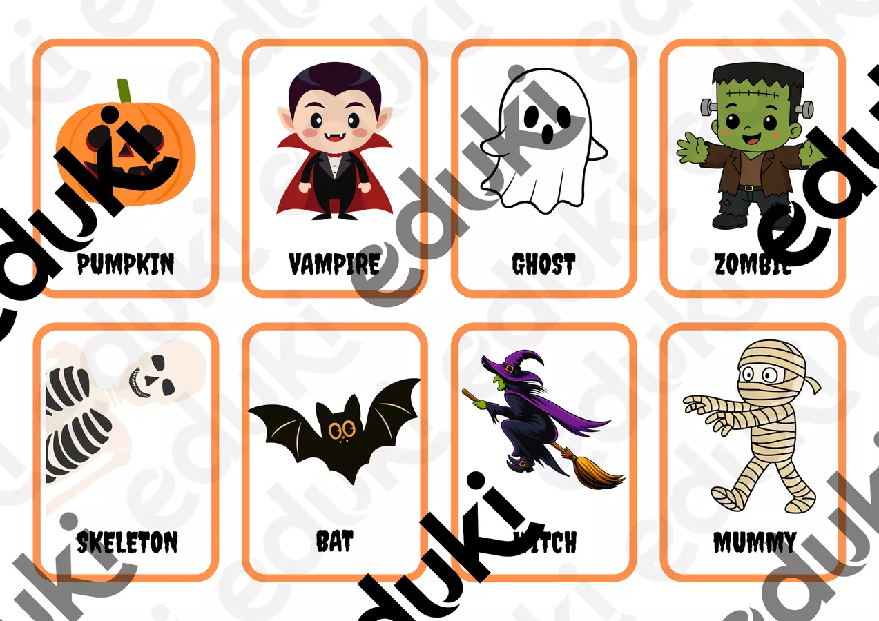Flashcards Halloween - CLIL Flashcard - Flashcards Halloween - CLIL - Maestra_Sara - Pagina di copertina