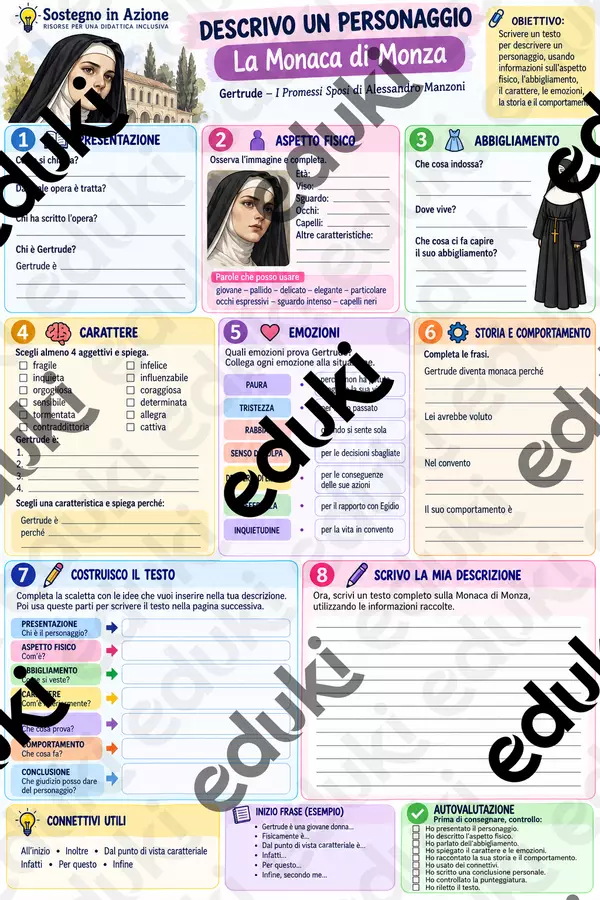 Descrivere un personaggio Materiale di supporto/inclusione - Descrivere un personaggio - Sostegno in Azione - Pagina di copertina