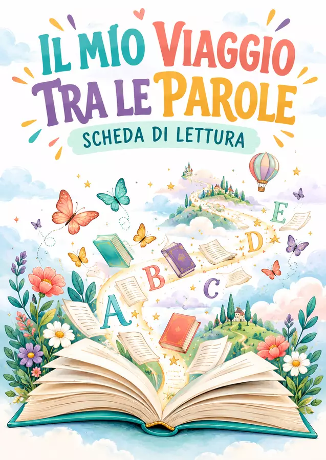 Scheda di lettura: il mio viaggio tra le parole. Altro tipo di materiale - Scheda di lettura: il mio viaggio tra le parole. - Prof. Luisa - Pagina di copertina