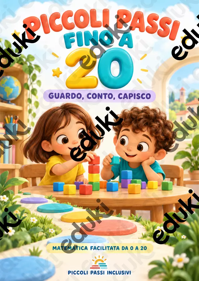 PICCOLI PASSI FINO A 20 – Collana sostegno Esercizi - PICCOLI PASSI FINO A 20 – Collana sostegno - Piccoli Passi Inclusivi - Pagina di copertina