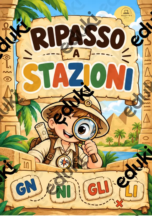Didattica a stazioni GN o NI e GL o LI con Capitan Curiosus Didattica a stazioni - Didattica a stazioni GN o NI e GL o LI con Capitan Curiosus - maestra.ilaria - Pagina di copertina