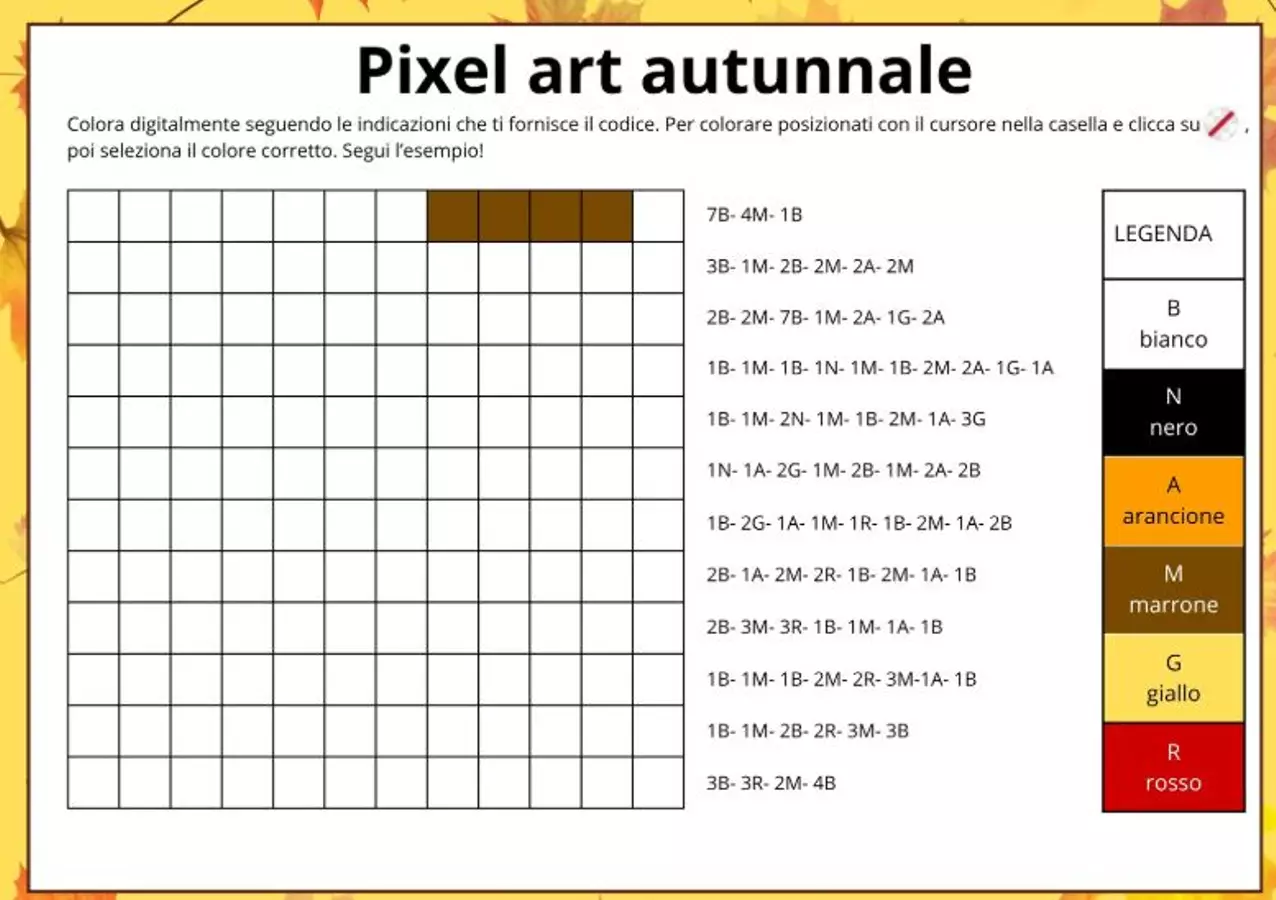 Pixel art autunnale Materiale interattivo - Pixel art autunnale - Roby ruggeri - Pagina di copertina
