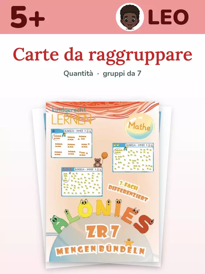Carte per contare fino a 7 | dai 5 anni Flashcard - Carte per contare fino a 7 | dai 5 anni - Alonies – Impara Passo dopo Passo - Pagina di copertina
