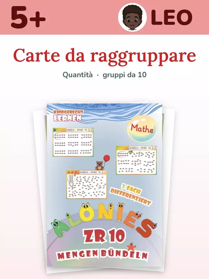 Carte per contare fino a 10 | dai 5 anni Flashcard - Carte per contare fino a 10 | dai 5 anni - Alonies – Impara Passo dopo Passo - Pagina di copertina