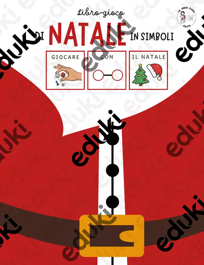 🎄 CAA NATALE IN SIMBOLI: libro-gioco Materiale di supporto/inclusione - 🎄 CAA NATALE IN SIMBOLI: libro-gioco - La sedia fuori posto - Pagina di copertina