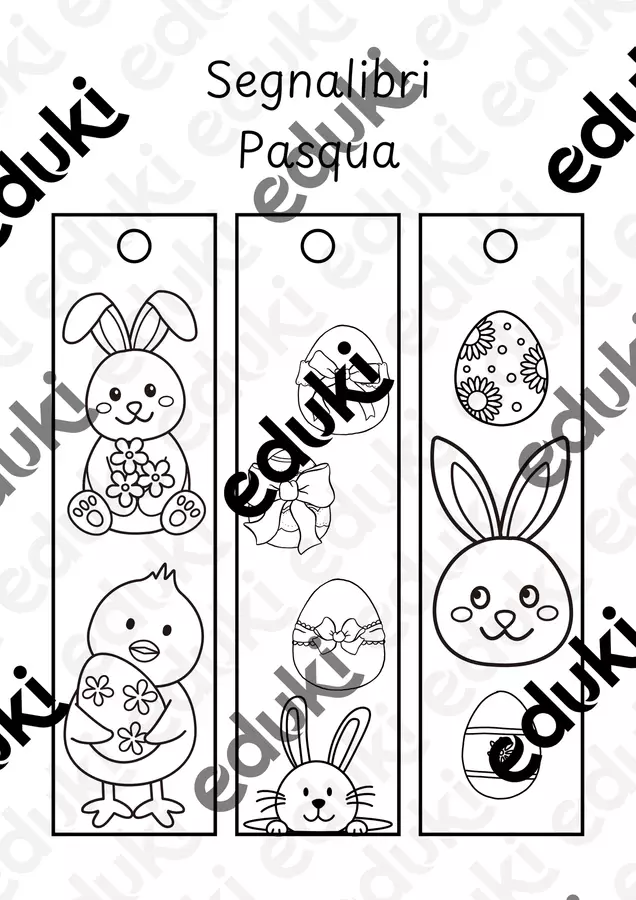 Segnalibri di Pasqua da colorare Materiale per pittura e bricolage - Segnalibri di Pasqua da colorare - Notenjonglina - Pagina di copertina
