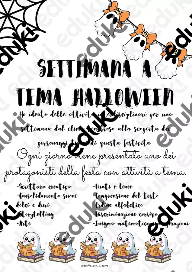 Kit per una settimana a tema Halloween Giochi - Kit per una settimana a tema Halloween - Maestra Rache - Pagina di copertina