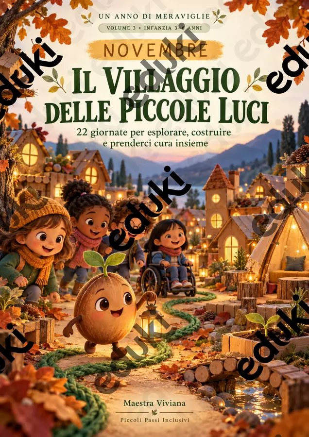 Un Anno di Meravoglie: Vol. Novembre. Infanzia Esercizi - Un Anno di Meravoglie: Vol. Novembre. Infanzia - Piccoli Passi Inclusivi - Pagina di copertina