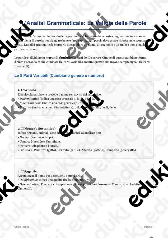 Kit Completo di Analisi Grammaticale (3ª, 4ª, 5ª) Esercizi - Kit Completo di Analisi Grammaticale (3ª, 4ª, 5ª) - valestudiafacile - Pagina di copertina
