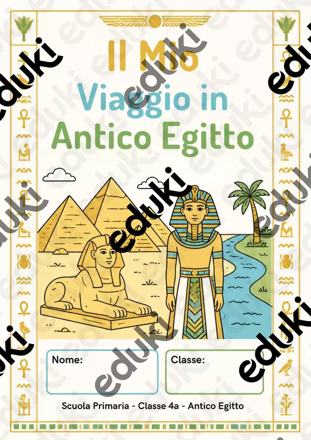 Il Mio Viaggio in Antico Egitto: Kit per la Classe 4ª Esercizi - Il Mio Viaggio in Antico Egitto: Kit per la Classe 4ª - valestudiafacile - Pagina di copertina