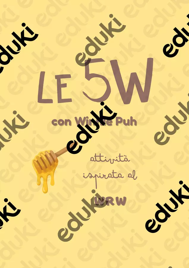 5 W con Winnie Puh - attività ispirata al WRW Altro tipo di materiale - 5 W con Winnie Puh - attività ispirata al WRW - Ghirigoro - Pagina di copertina