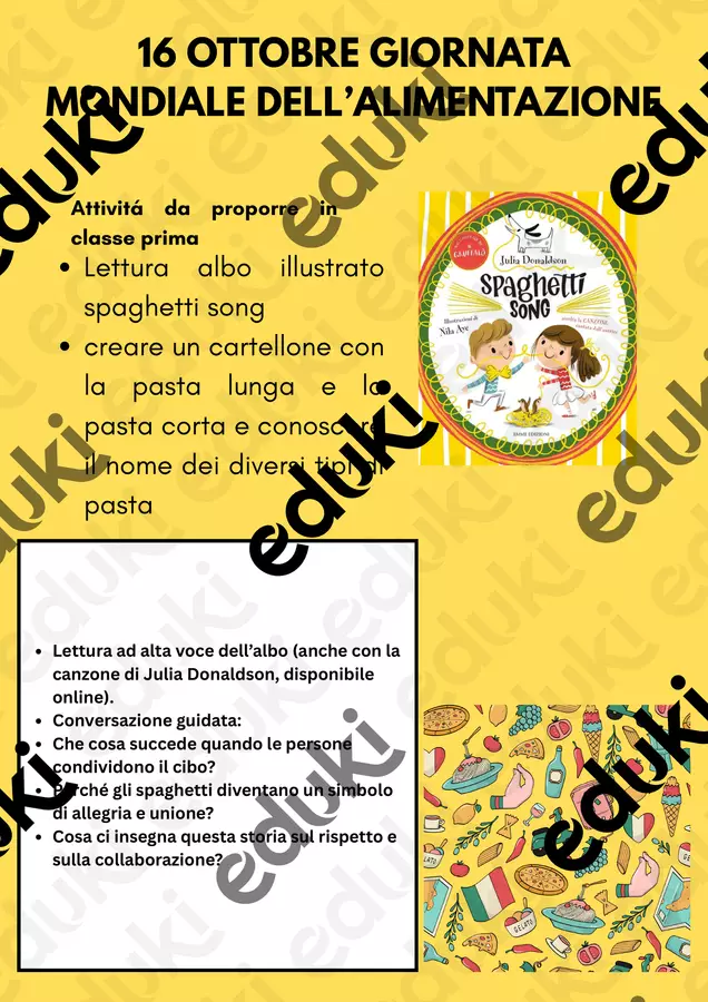 16 ottobre Giornata dell’alimentazione Didattica a stazioni - 16 ottobre Giornata dell’alimentazione - Ma_estramarta - Pagina di copertina