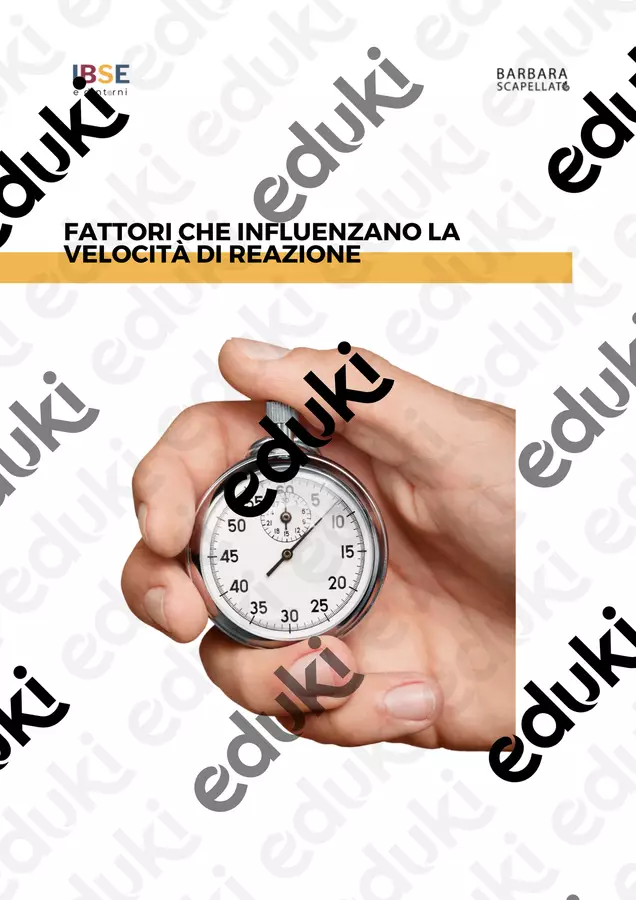 Fattori che influenzano la velocità di reazione Esercizi - Fattori che influenzano la velocità di reazione - Barbara Scapellato - IBSE e dintorni - Pagina di copertina