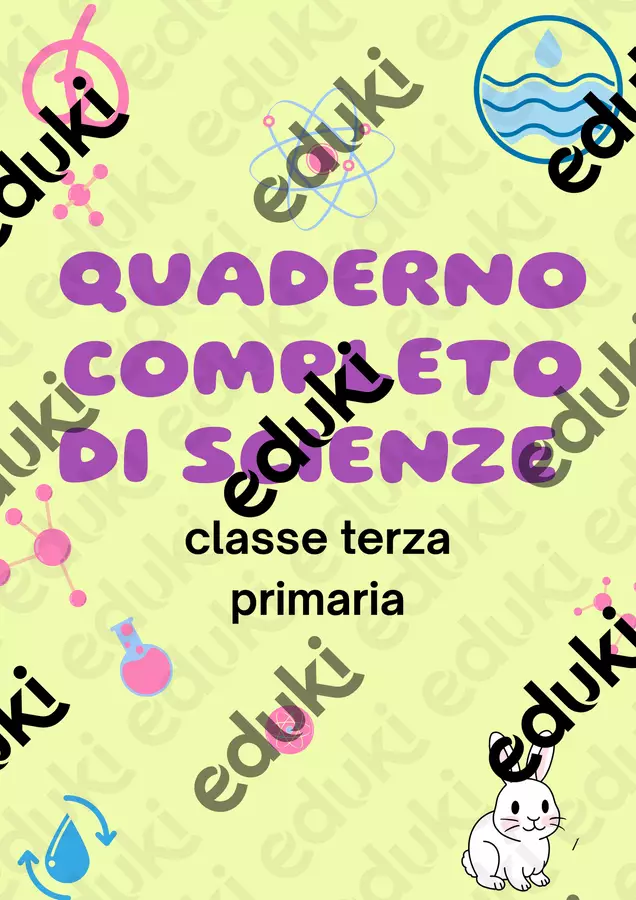 Quaderno completo di scienze classe terza Esercizi - Quaderno completo di scienze classe terza - Maestra Nada - Pagina di copertina