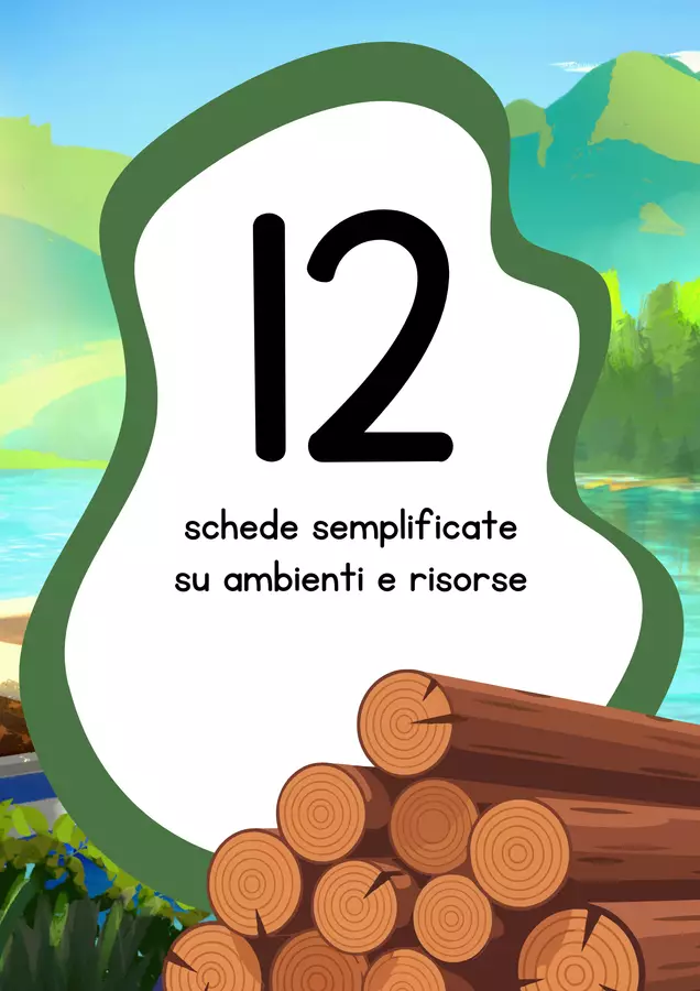 Schede semplificate su ambienti e risorse Materiale di supporto/inclusione - Schede semplificate su ambienti e risorse - MilleLibriPerBambini - Pagina di copertina