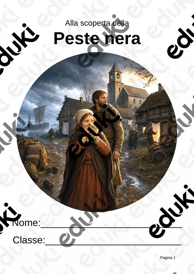 La peste nera (1347–1351): Classi 1ª–2ª media Esercizi - La peste nera (1347–1351): Classi 1ª–2ª media - Idee Didattiche Scandinave - Pagina di copertina