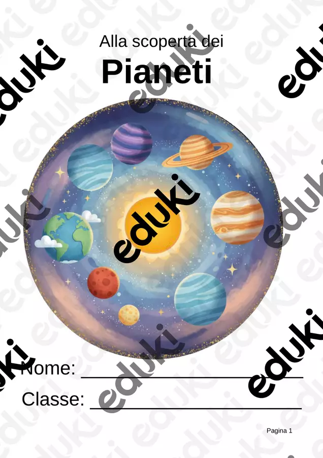 I pianeti del Sistema solare – Distanze, gravità e meteo spaziale Esercizi - I pianeti del Sistema solare – Distanze, gravità e meteo spaziale - Idee Didattiche Scandinave - Pagina di copertina