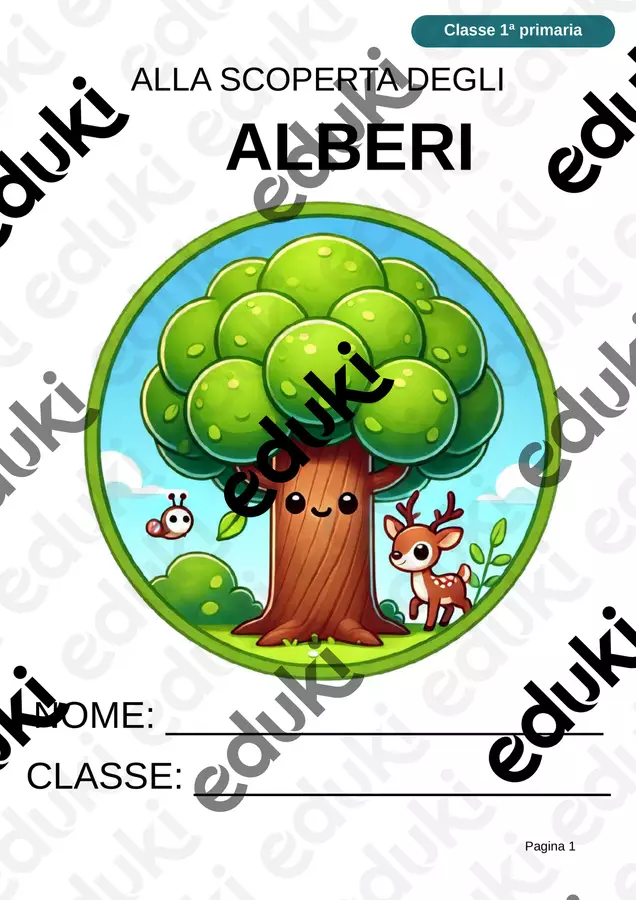 Alla scoperta degli alberi – In stampato maiuscolo per la classe 1ª Esercizi - Alla scoperta degli alberi – In stampato maiuscolo per la classe 1ª - Idee Didattiche Scandinave - Pagina di copertina
