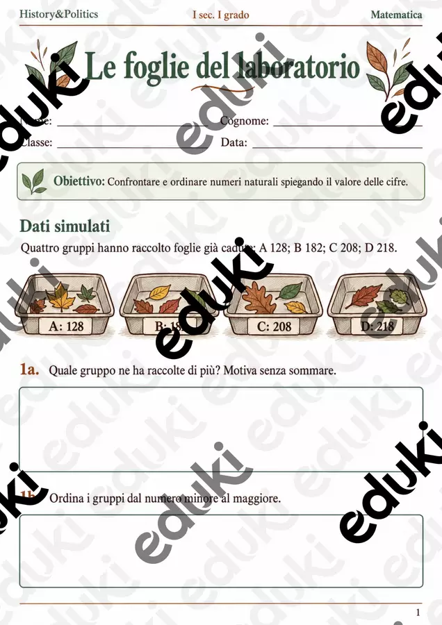 Numeri naturali e confronti esercizi prima media Esercizi - Numeri naturali e confronti esercizi prima media - History&Politics - Pagina di copertina