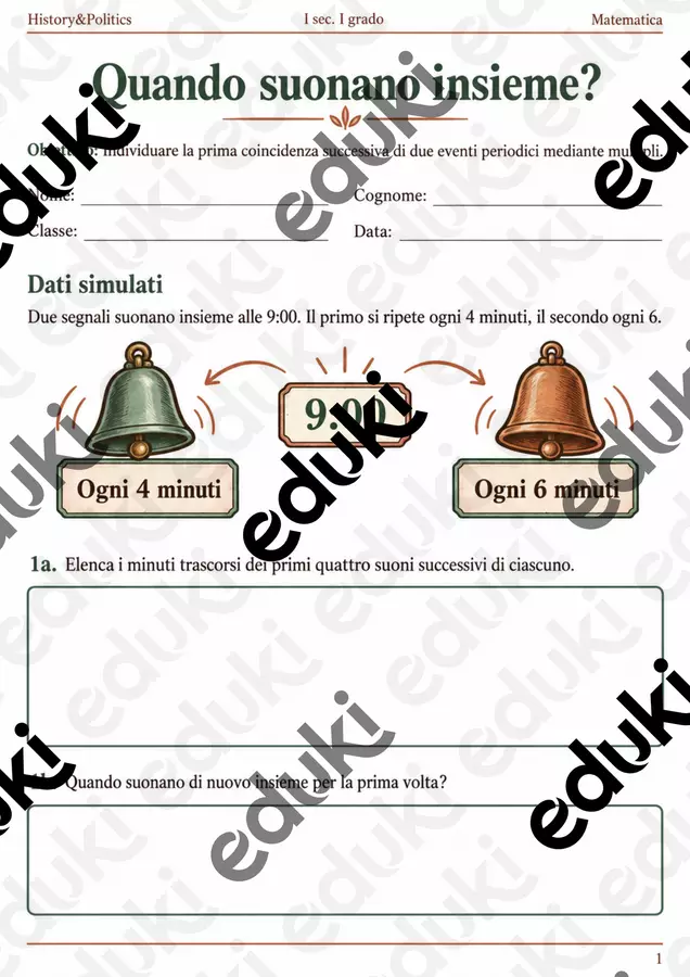 Minimo comune multiplo esercizi prima media Esercizi - Minimo comune multiplo esercizi prima media - History&Politics - Pagina di copertina