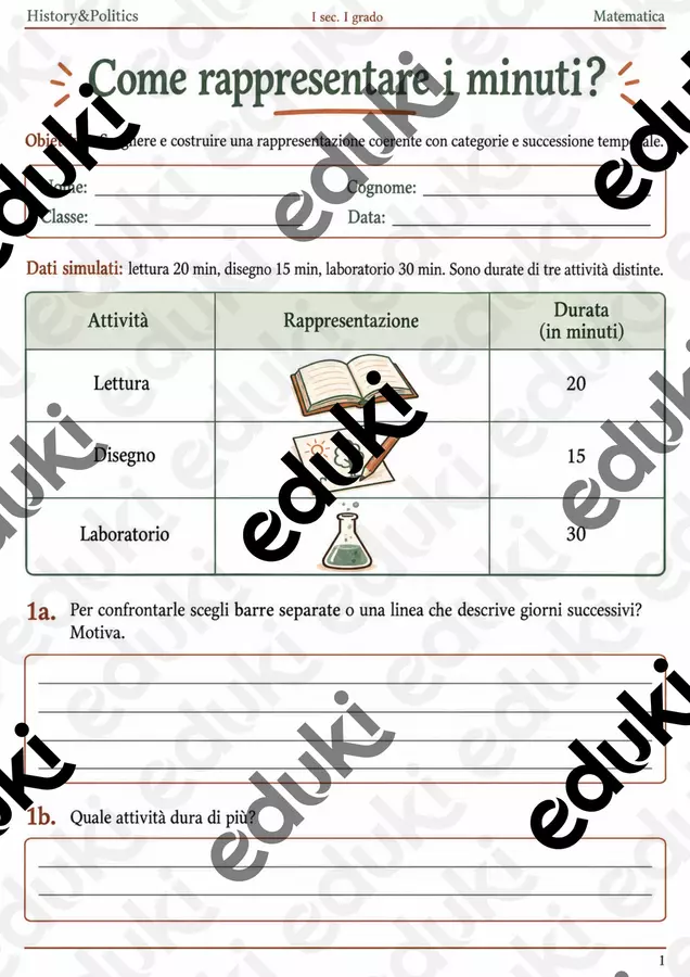 Scegliere un diagramma esercizi prima media Esercizi - Scegliere un diagramma esercizi prima media - History&Politics - Pagina di copertina
