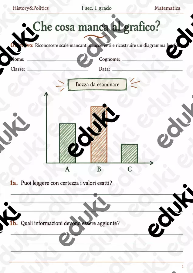 Scale dei grafici esercizi per la prima media Esercizi - Scale dei grafici esercizi per la prima media - History&Politics - Pagina di copertina