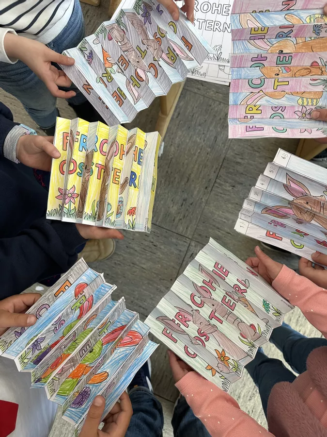 Bild in der Beschreibung des Unterrichtsmaterials Magische Zick-Zack Kippbilder - Frühling & Ostern (Klasse 2-5) Osterferien von Doodleteacher #2