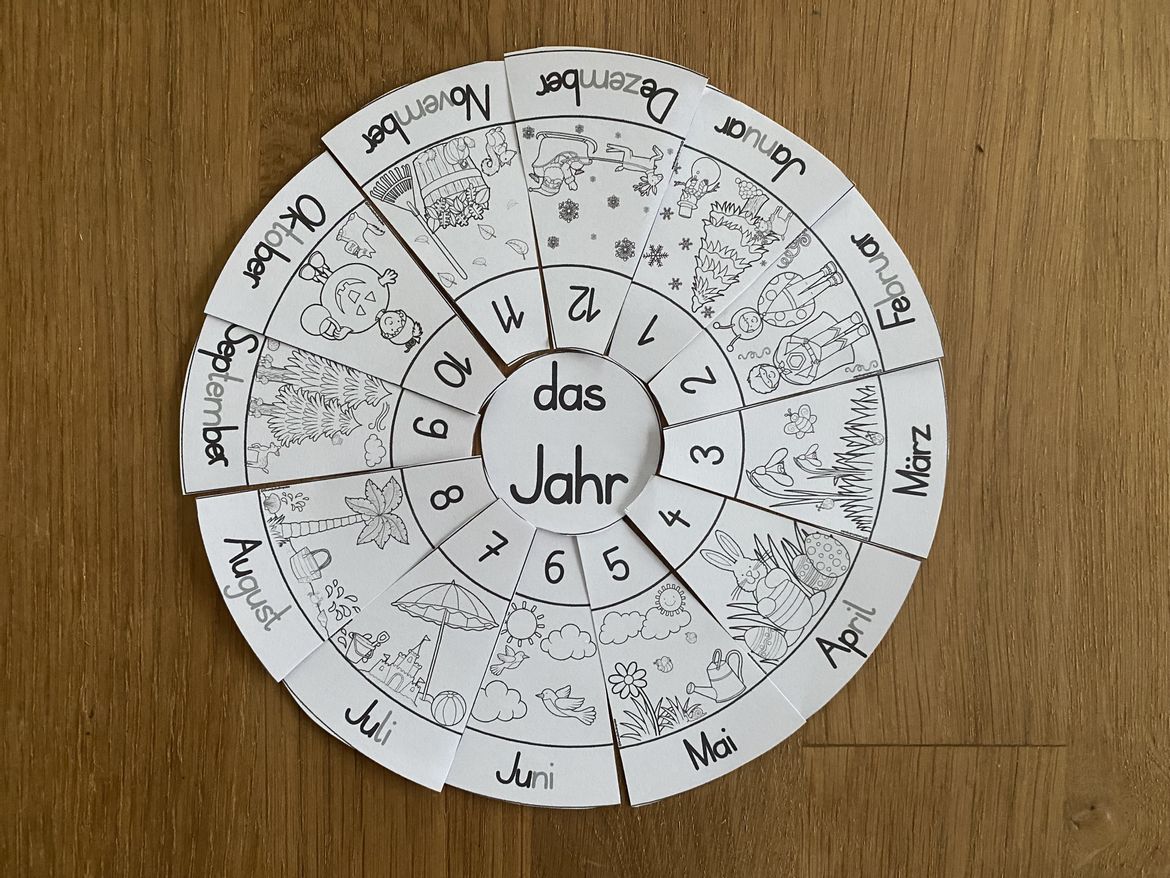 Bild in der Beschreibung des Unterrichtsmaterials Legekreis - Das Jahr zum Gestalten (Klasse 1-4) von Grundschulimpulse #1