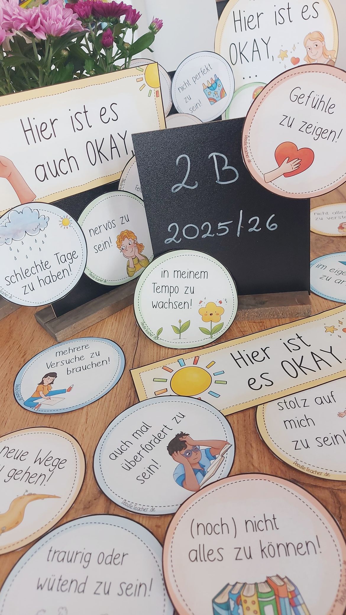 Bild in der Beschreibung des Unterrichtsmaterials Hier ist es okay – 45 Mutmacher Sätze fürs Klassenzimmer / Growth Mindset & Klassenlehrer von Doodleteacher #3