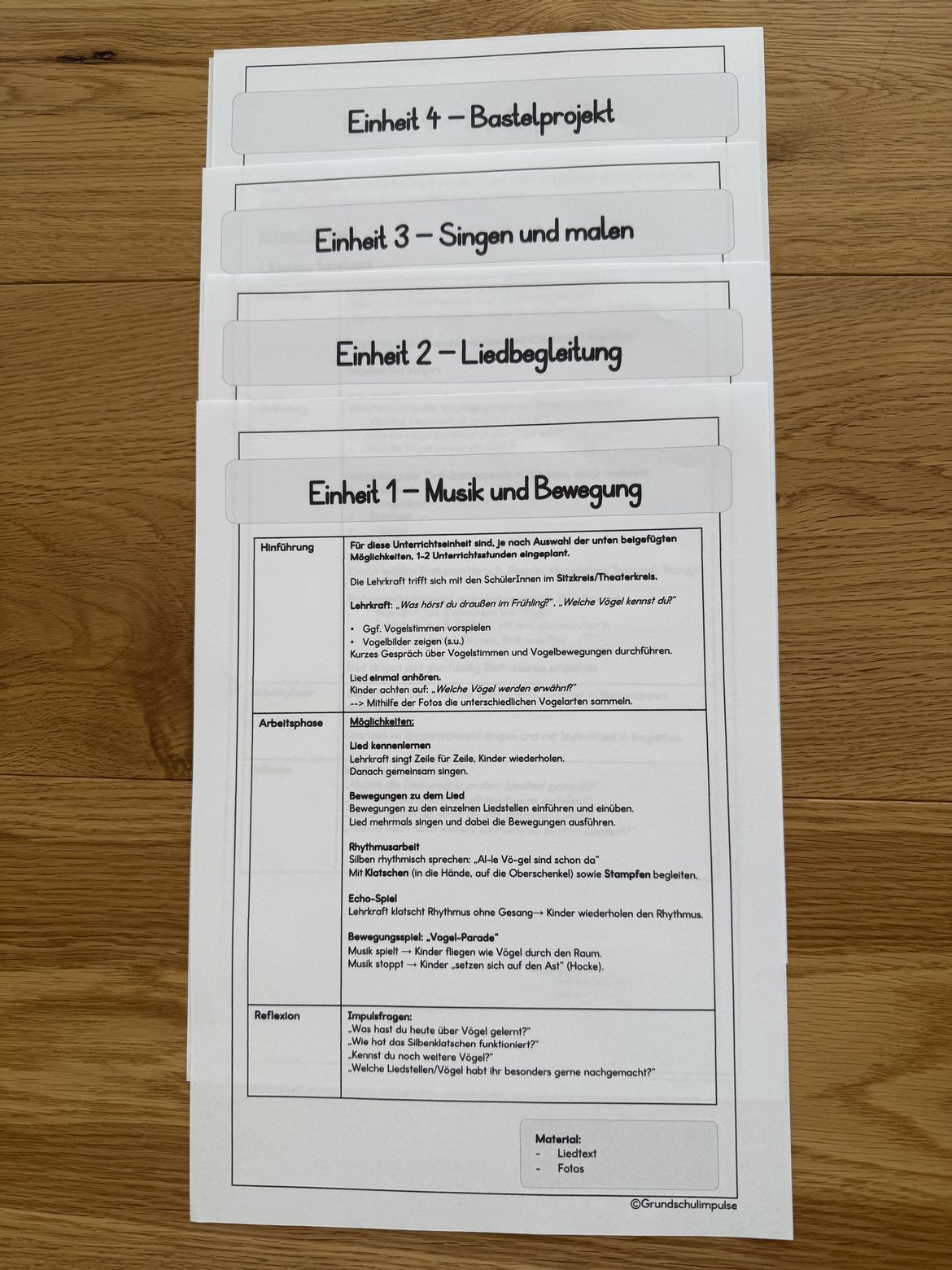 Bild in der Beschreibung des Unterrichtsmaterials Musikreihe: "Alle Vögel sind schon da!" (Klasse 1-4) von Grundschulimpulse #3