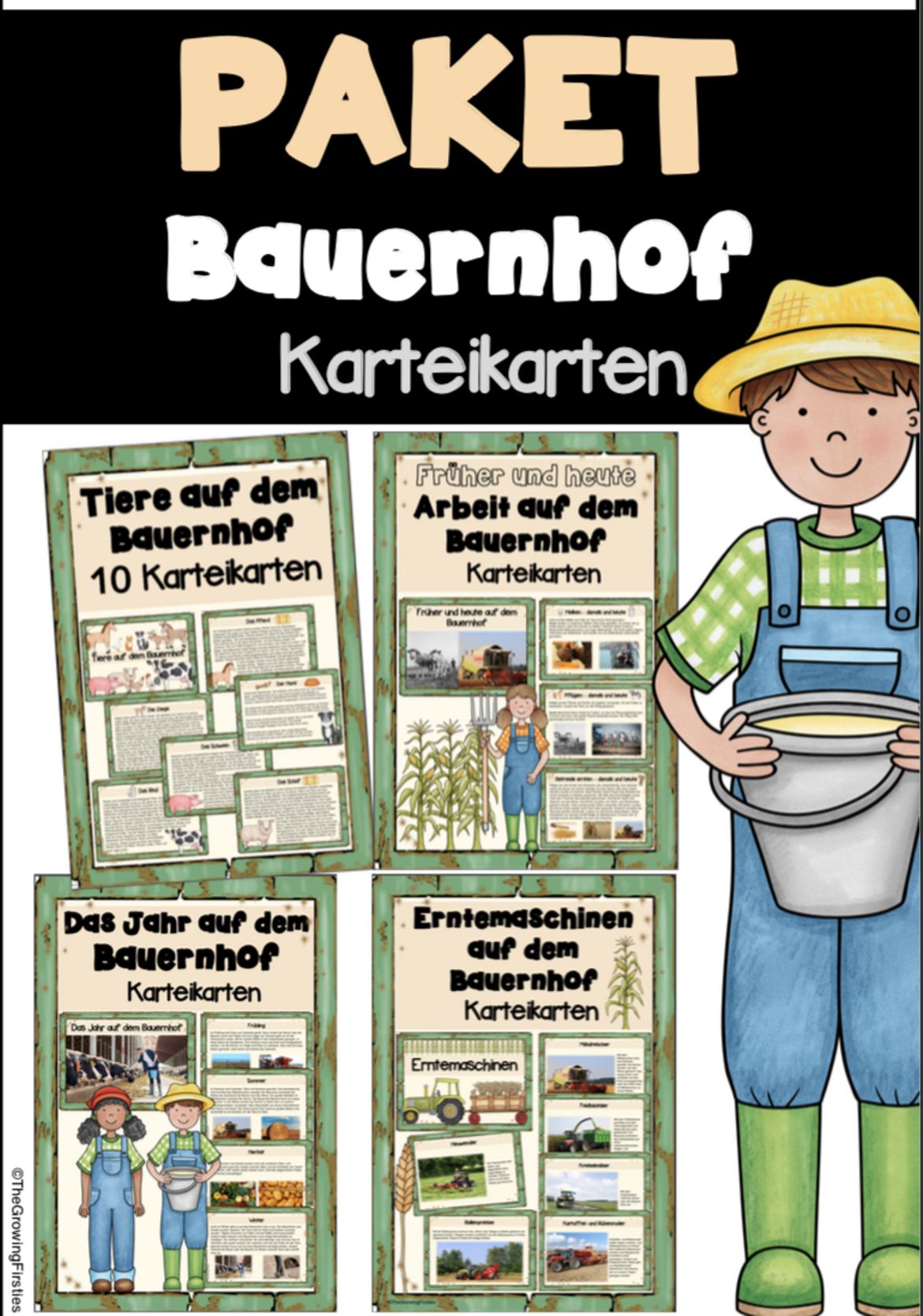 MEGA PAKET Bauernhof Lapbook Karteikarten Unterrichtsmaterial In mega-paket-bauernhof-lapbook-karteikarten-unterrichtsmaterial-in
