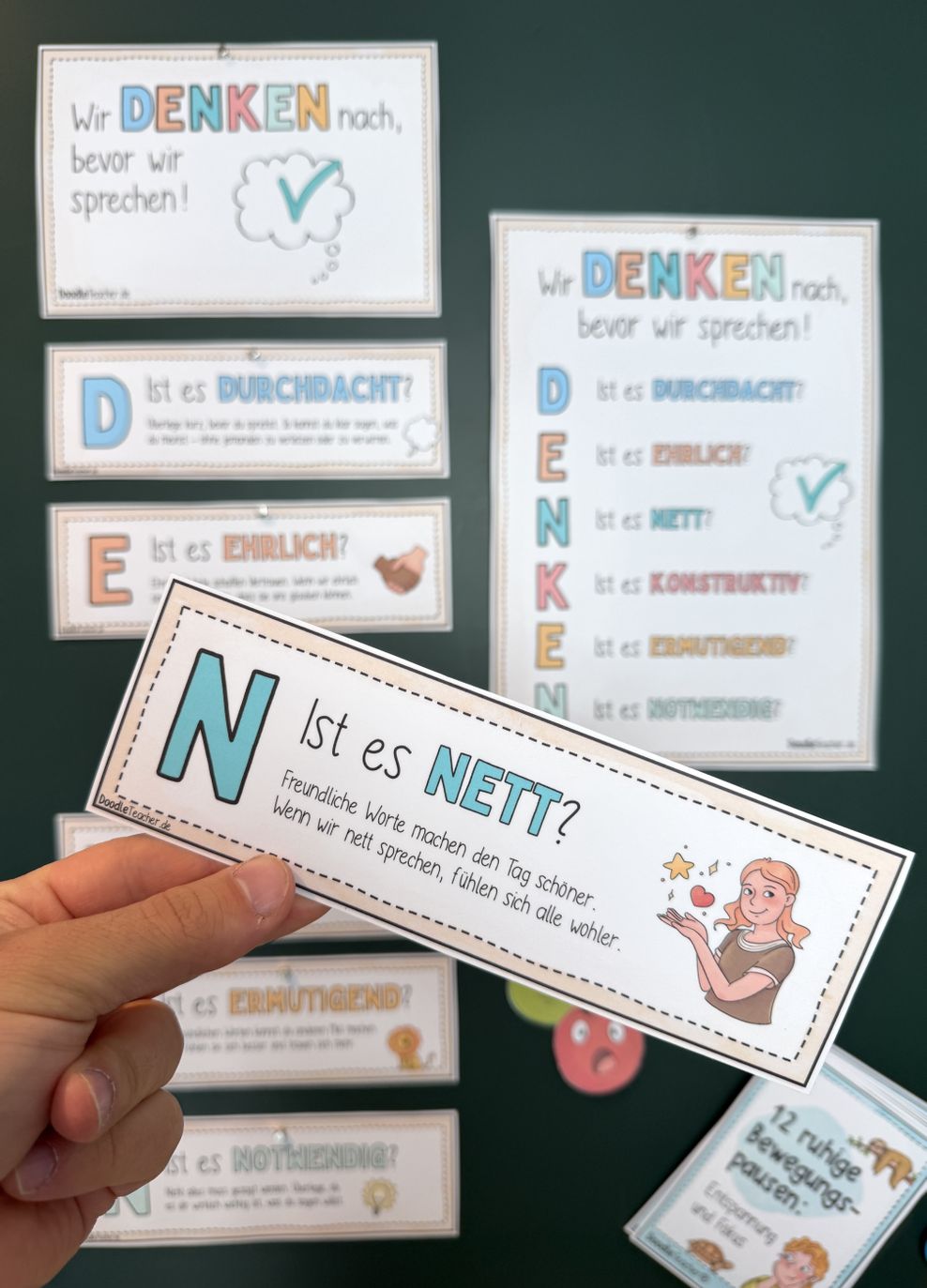 Bild in der Beschreibung des Unterrichtsmaterials Wir DENKEN nach - soziales Miteinander / Streit vorbeugen von Doodleteacher #2