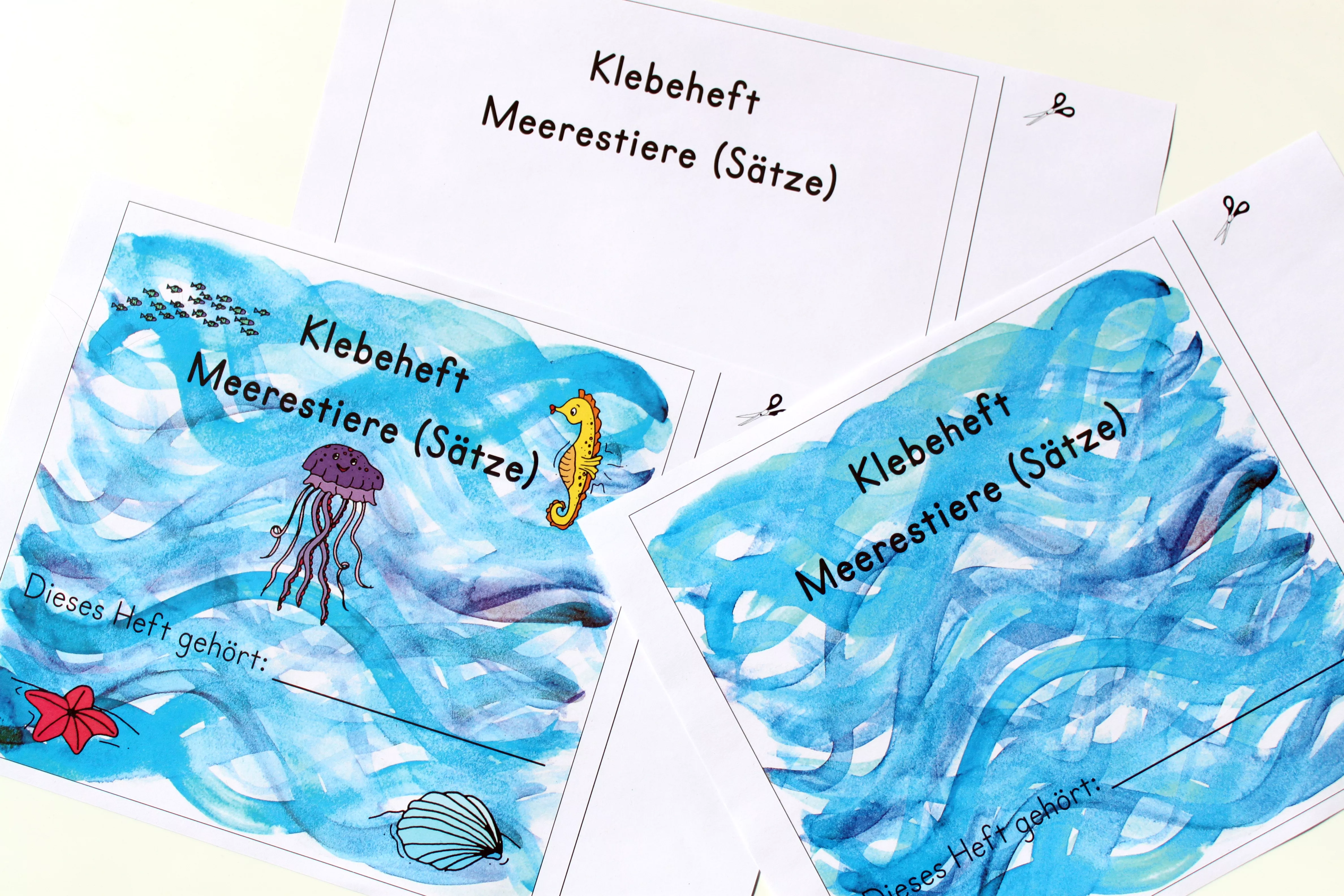 Bild in der Beschreibung des Unterrichtsmaterials Klebeheft Meerestiere (Sätze) von buchideeblog #5