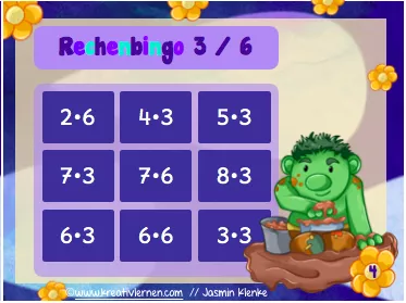Bild in der Beschreibung des Unterrichtsmaterials Einmaleins Komplettset Sei kein Troll - Multiplikation ist toll Rechenspiele und Lapbook Elemente zu den Malreihen von kreativ lernen #3