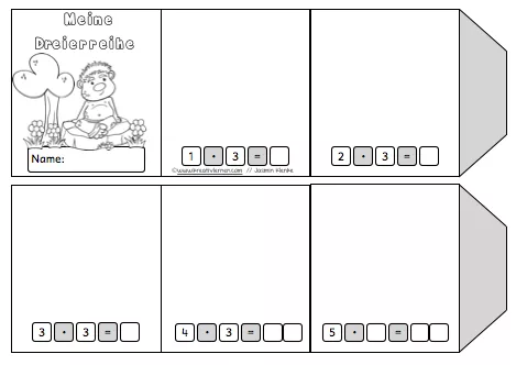 Bild in der Beschreibung des Unterrichtsmaterials Einmaleins Komplettset Sei kein Troll - Multiplikation ist toll Rechenspiele und Lapbook Elemente zu den Malreihen von kreativ lernen #1